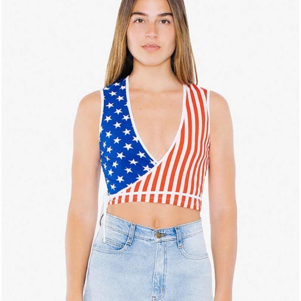 American apparel American flag crop top